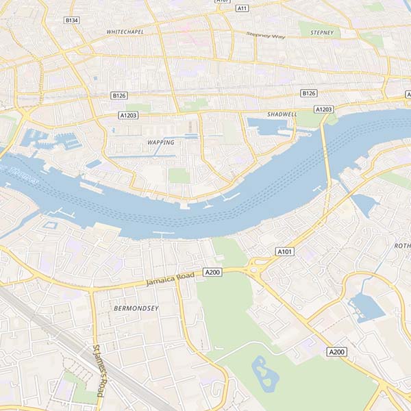 Bright map style